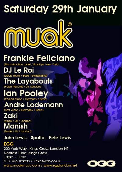 Muak: with Frankie Feliciano & Andre Lodemann - フライヤー表