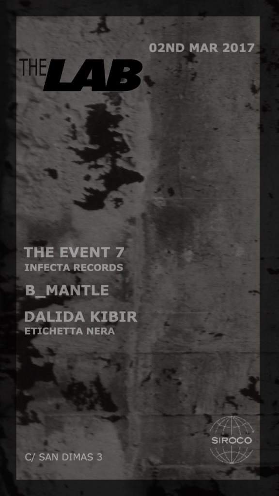 Thelab with The Event 7 B_ Mantle Dalida Kibir - フライヤー表