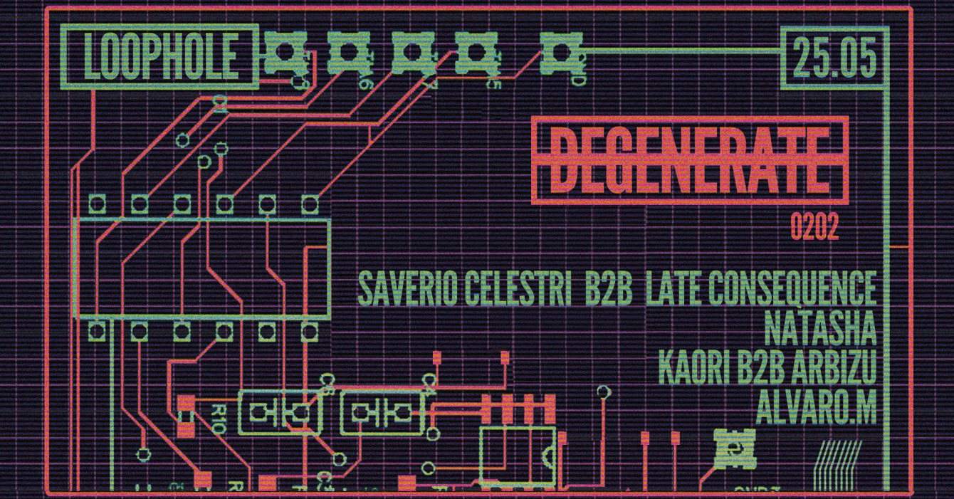 -Degenerate-0202 with Saverio Celestri & Late Consequence - フライヤー裏