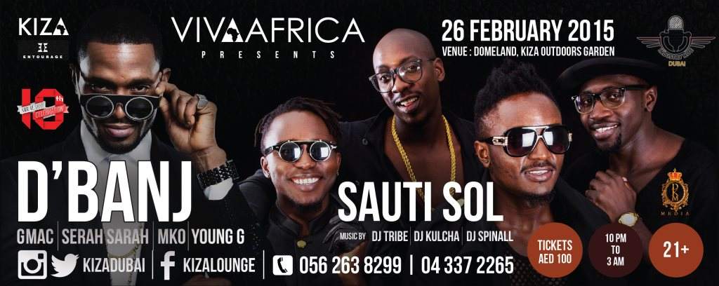 Kiza Dubai presents Industry Nite feat. D'banj & Sauti Sol - Página frontal