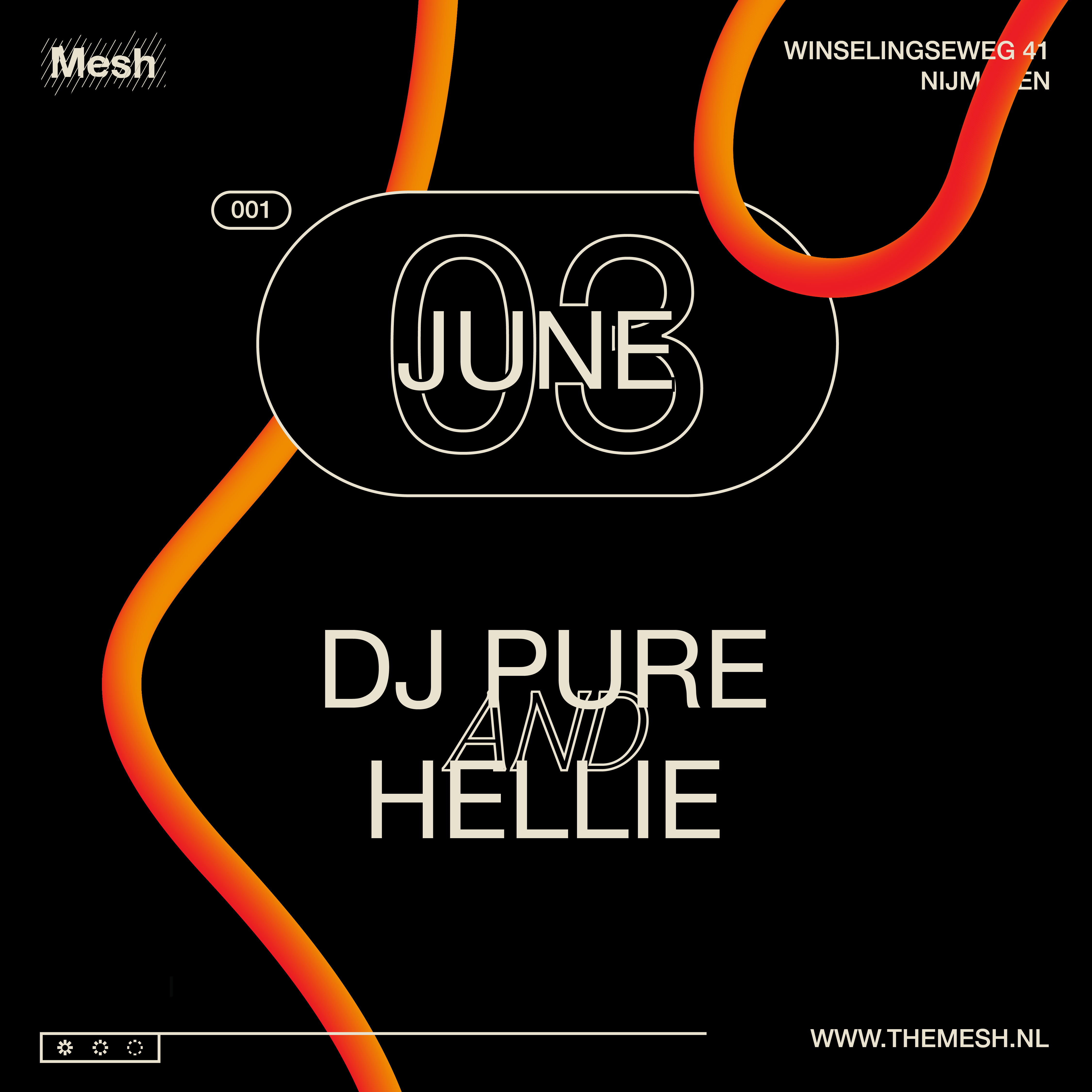 Hellie, DJ Pure - フライヤー表