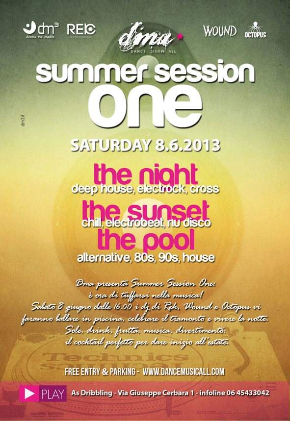 DMA Summer Session One - Pool party - フライヤー裏
