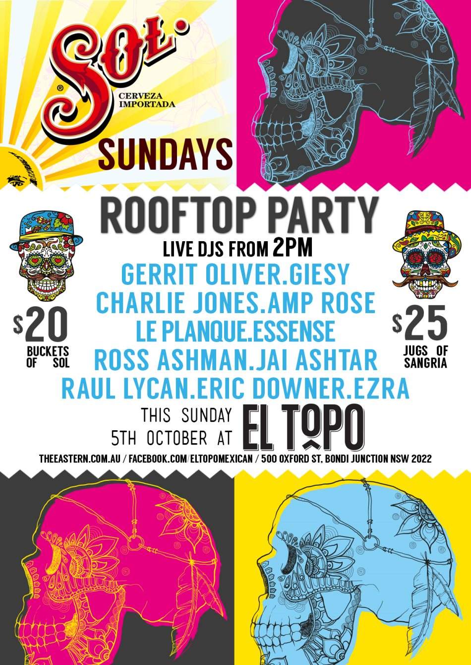 SOL Sundays / Long Weekend Special Day Fiesta - フライヤー表