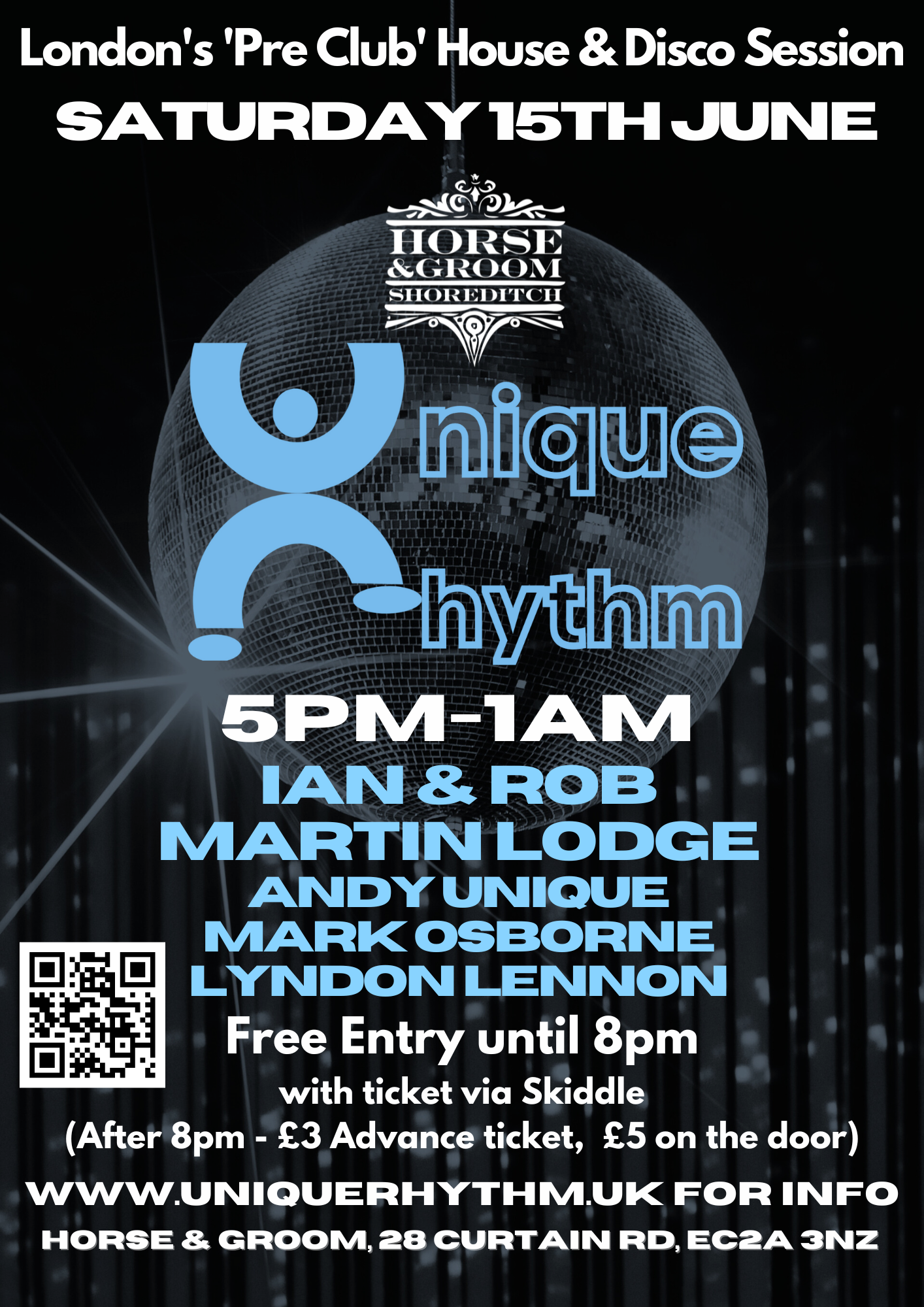 The Horse and Groom presents Unique Rhythm / free daytime - Página frontal