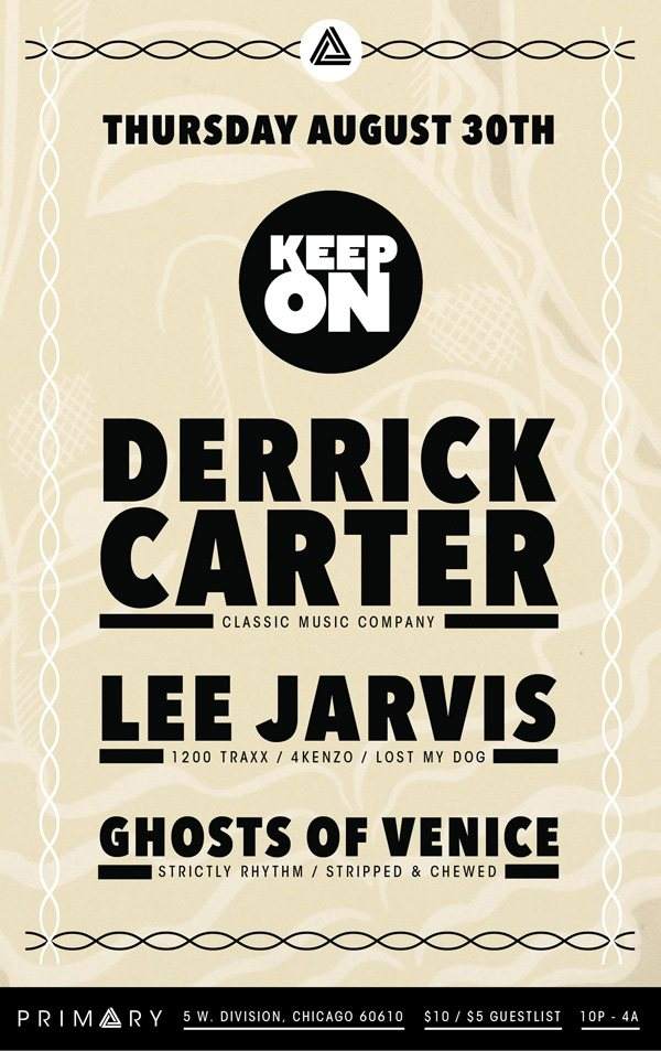Keep ON with Derrick Carter, Lee Jarvis & Ghosts Of Venice - フライヤー表