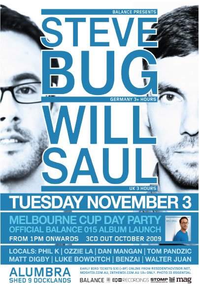 Balance presents Steve Bug & Will Saul Day Party - フライヤー表