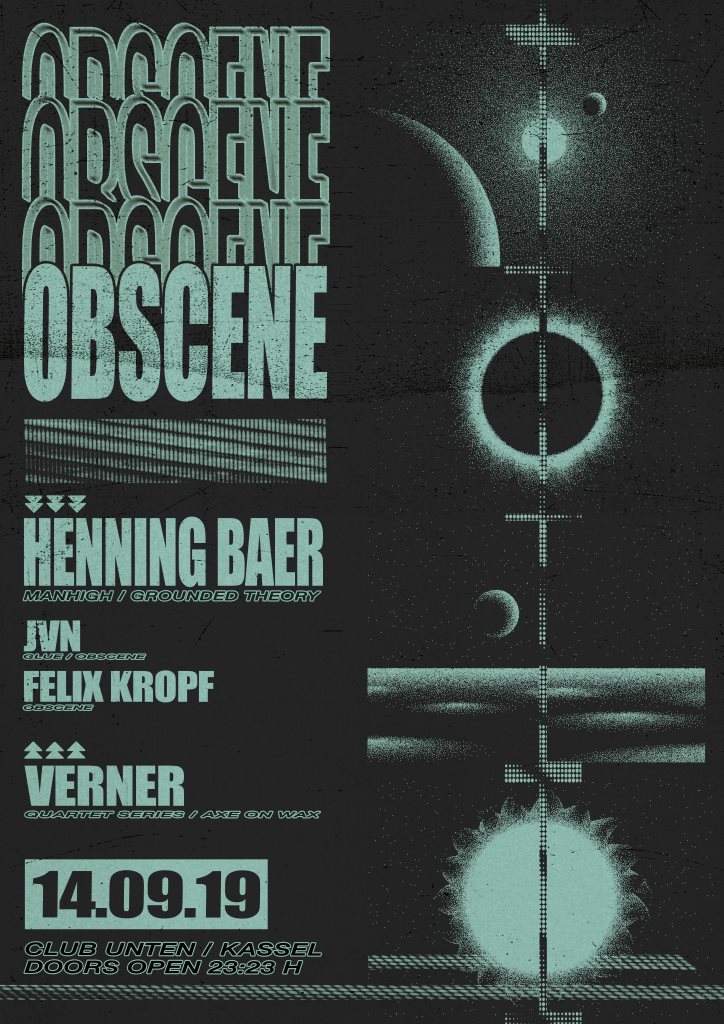 obscene - Henning Baer - フライヤー表