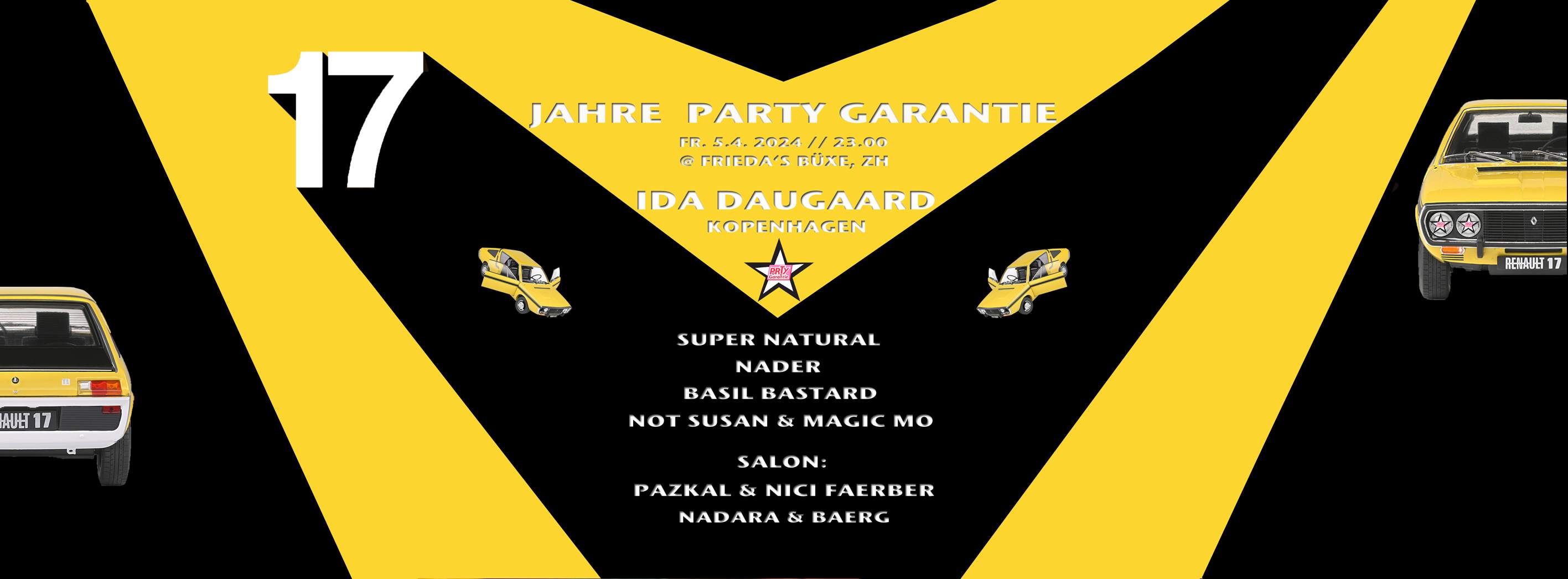 17 JAHRE PARTY GARANTIE - フライヤー表