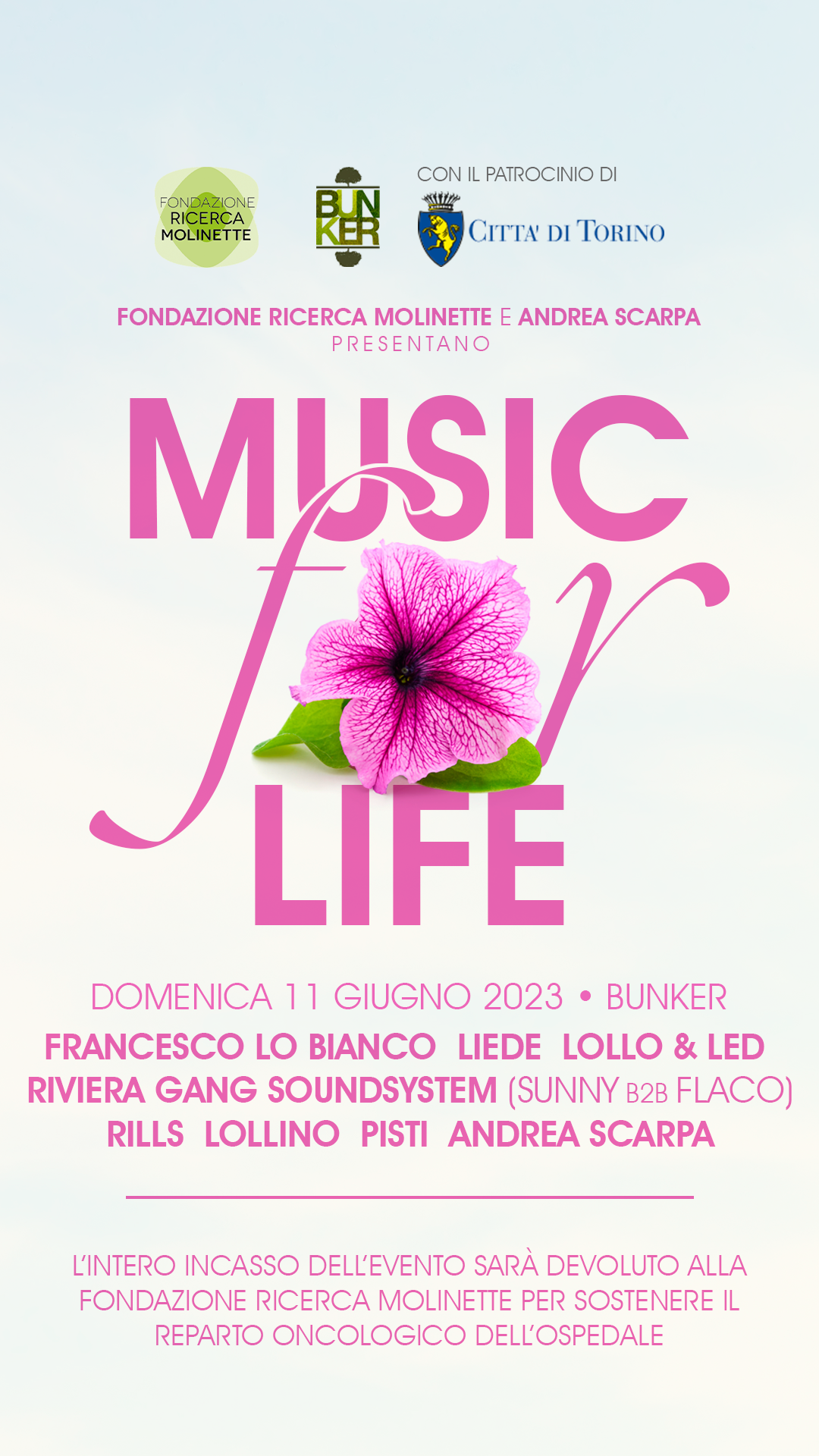 Music for Life - Página frontal