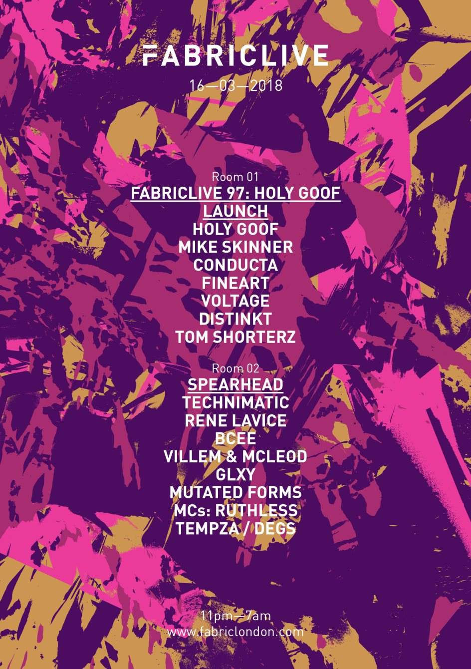 FABRICLIVE 97: Holy Goof Launch x Spearhead with Technimatic - Página trasera