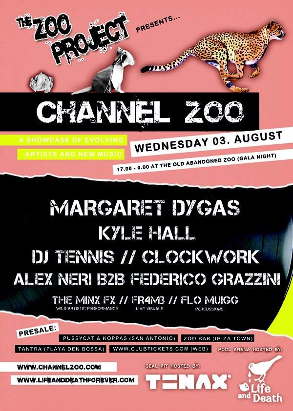 The Zoo Project presents Channel Zoo featuring Life & Death: Clockwork, Kyle Hall, Dj Tennis, Margaret Dygas - Página frontal