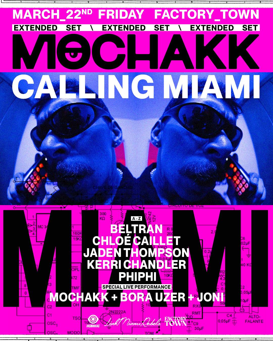 Mochakk Calling Miami - Página frontal