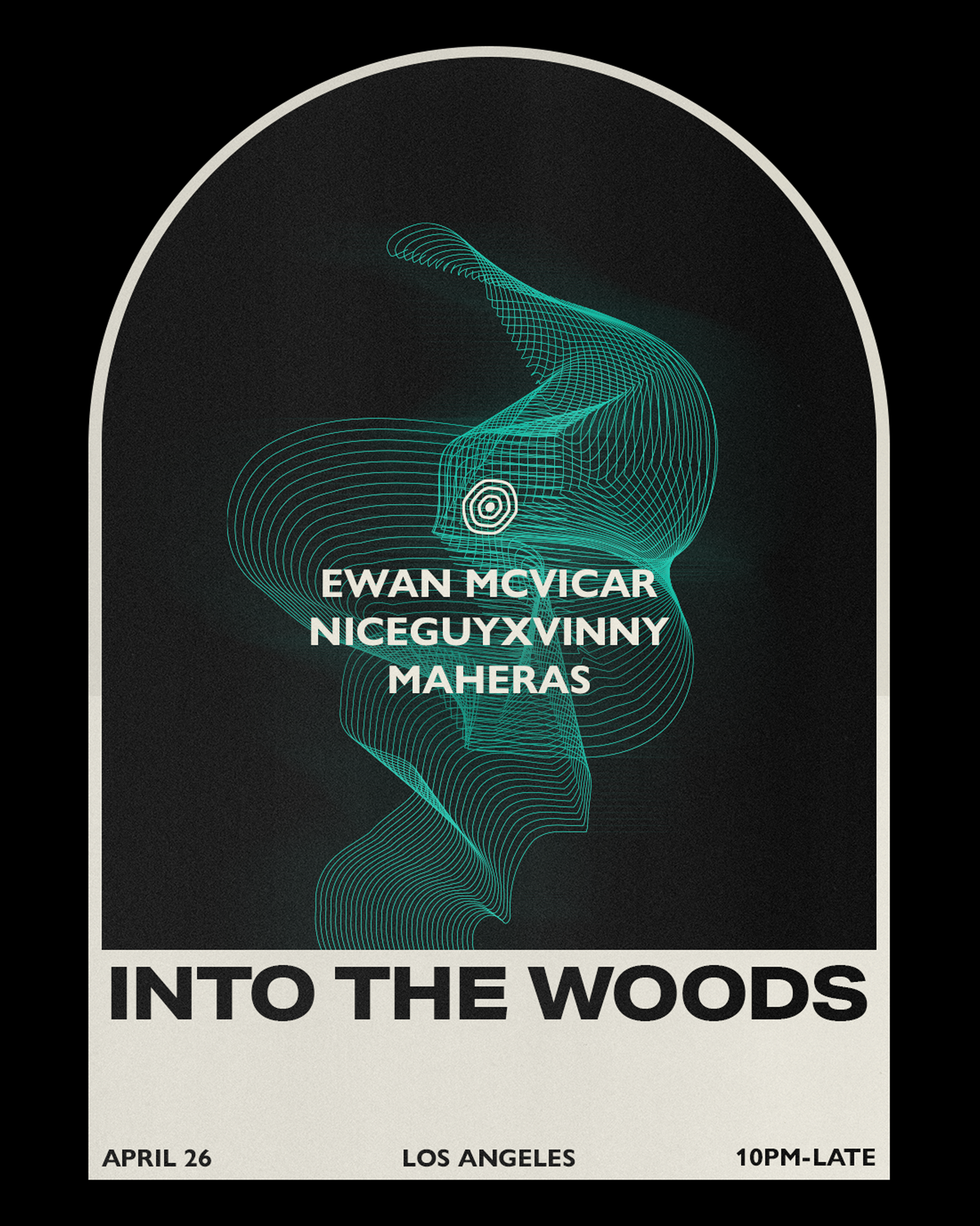 Into The Woods feat. Ewan McVicar and NiceGuyxVinny (Soulection) - フライヤー表