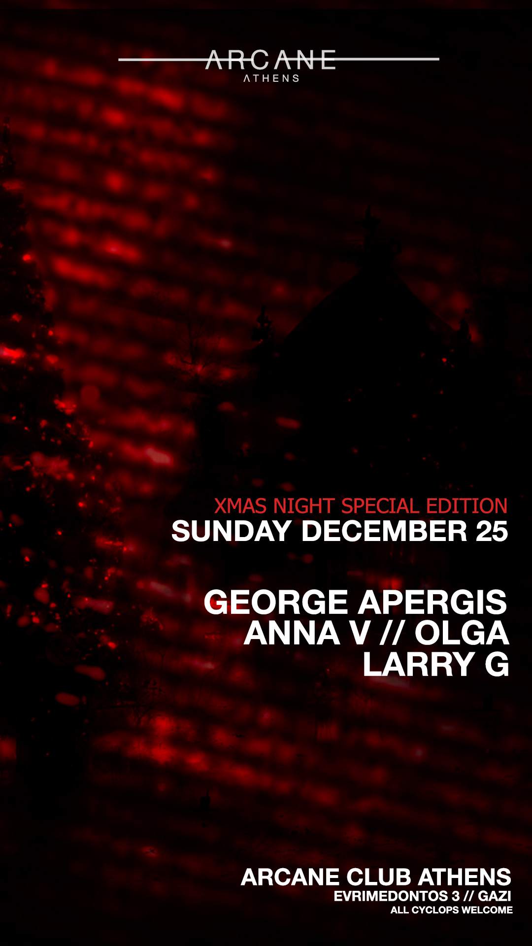 XMAS Night Techno Special Edition w. George Apergis // Anna V. // Olga // Larry G - Página trasera