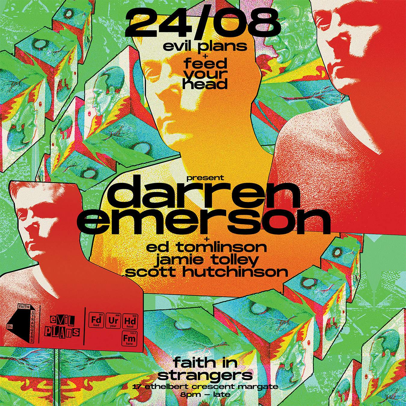 Evil Plans + Feed your Head host Darren Emerson - フライヤー表