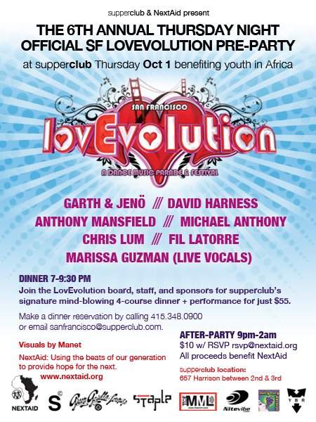 Sf Lovevolution Official Pre-Party - フライヤー表