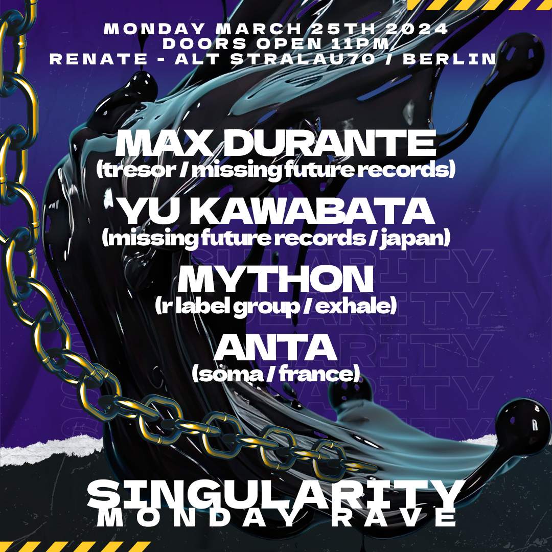 SINGULARITY MONDAY RAVE at Renate, Berlin