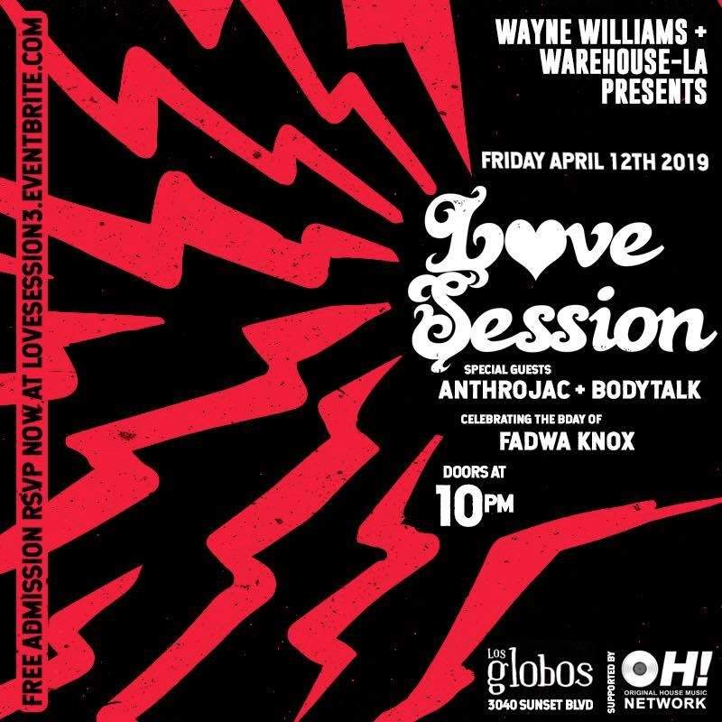 Wayne Williams & Warehousela presents Love Sessions - Página frontal