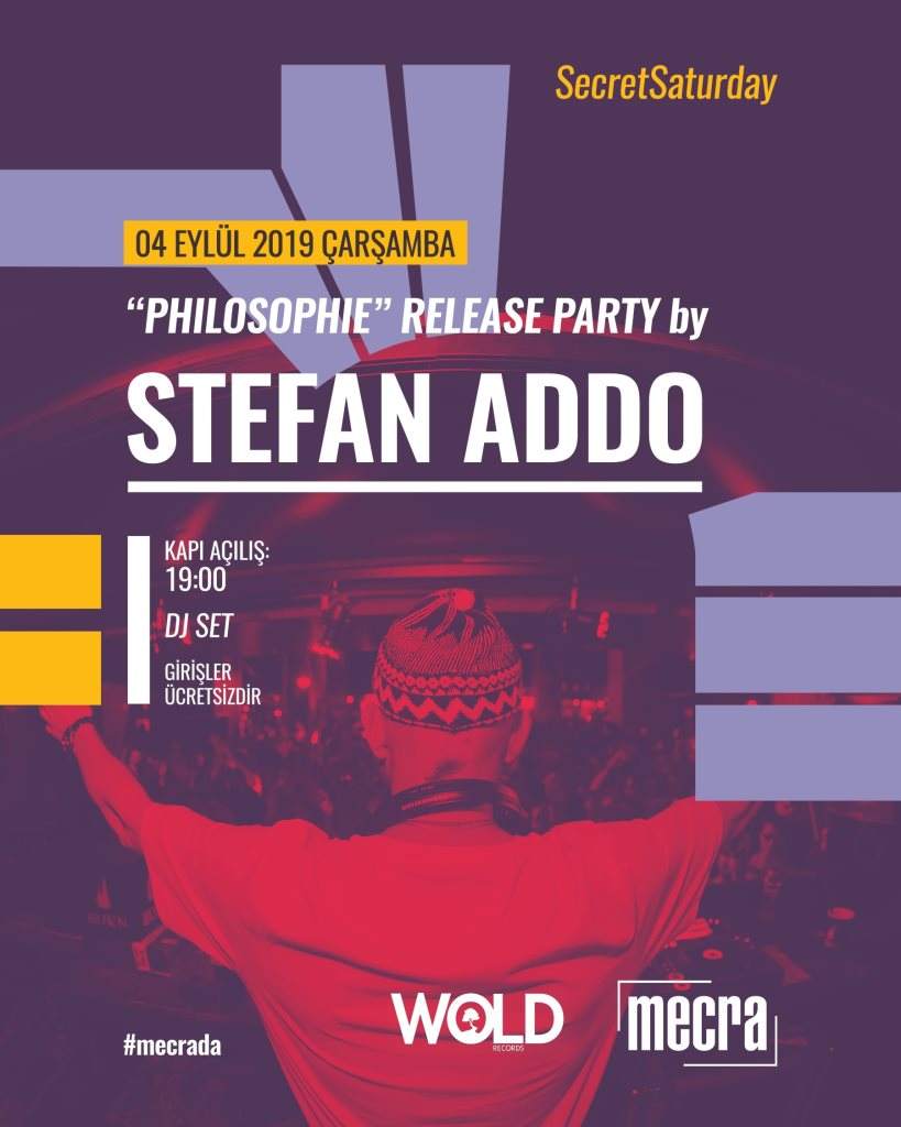 Secret Saturday: Stefan Addo - フライヤー裏