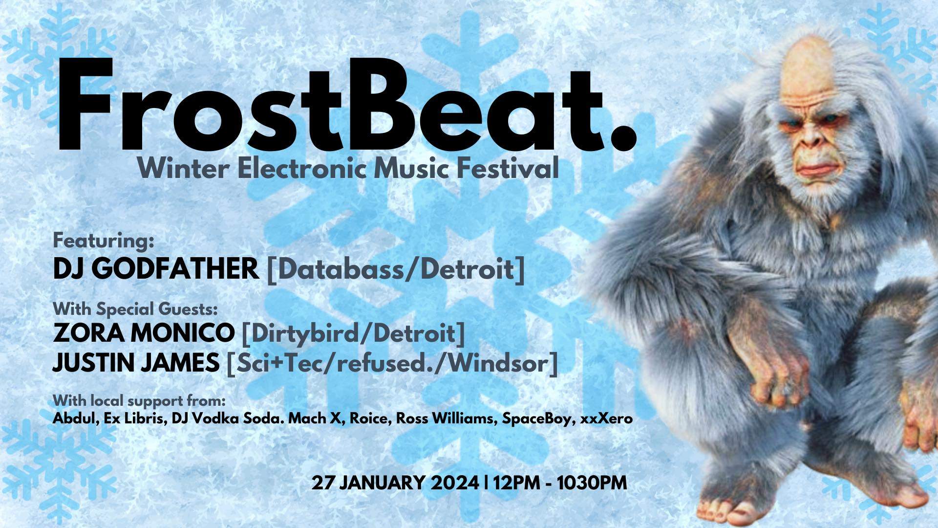 FrostBeat: Winter Electronic Music Festival - フライヤー表