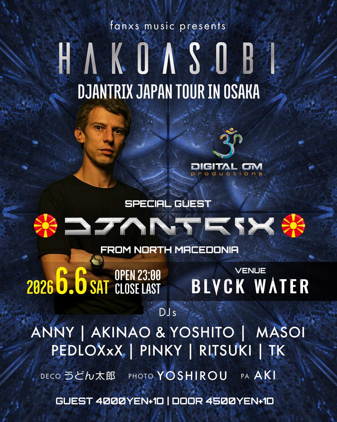 HAKOASOBI feat.Djantrix JAPAN TOUR in OSAKA at Blvck Water, Osaka