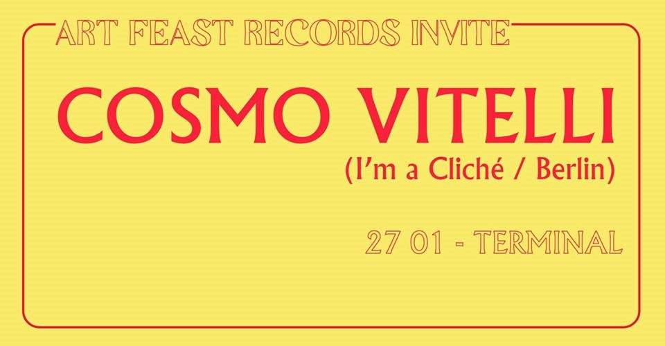 ART FEAST Records Invite: Cosmo Vitelli - Página frontal