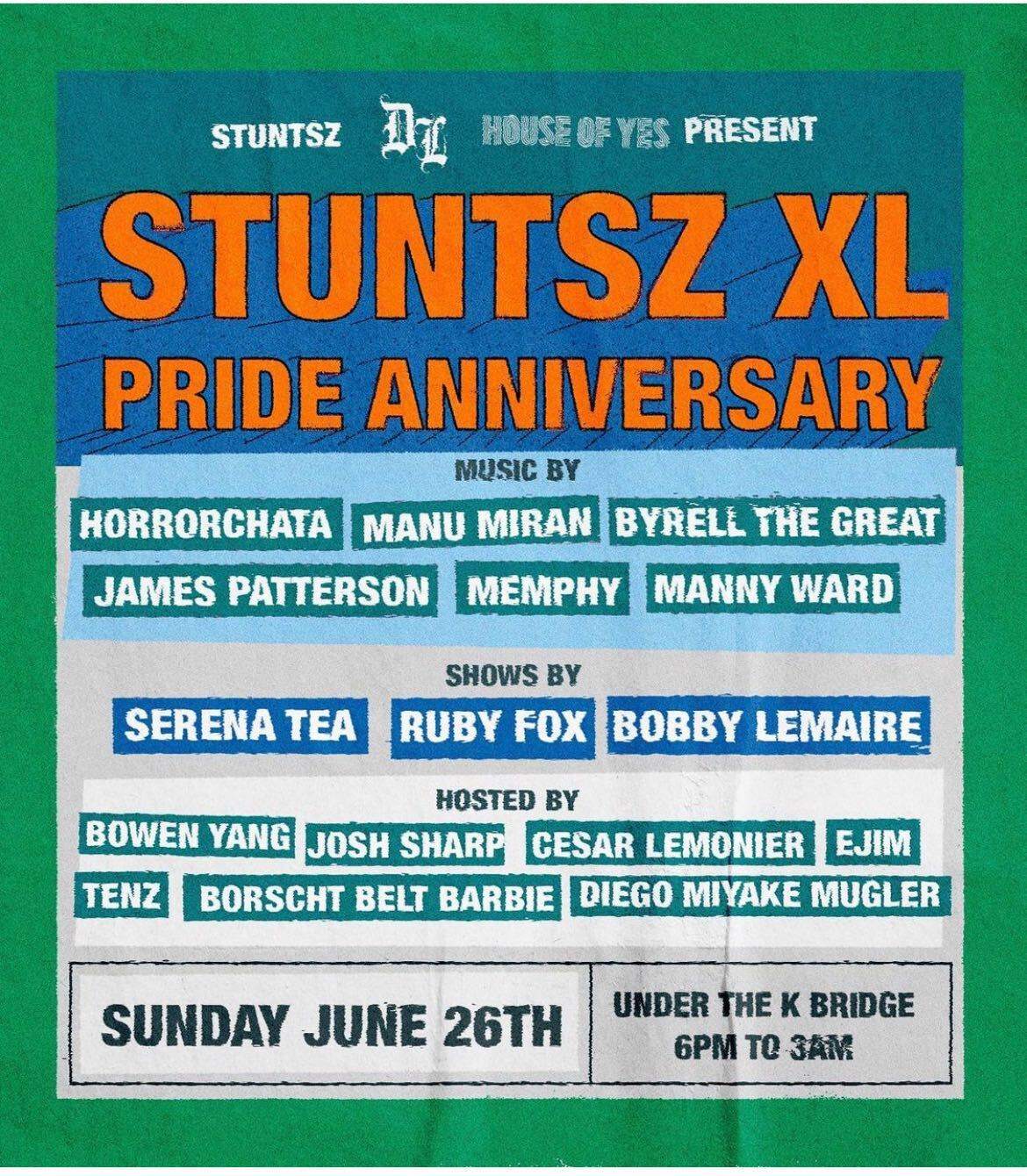 STUNTSZ XL: Pride Anniversary 6/26 - フライヤー裏