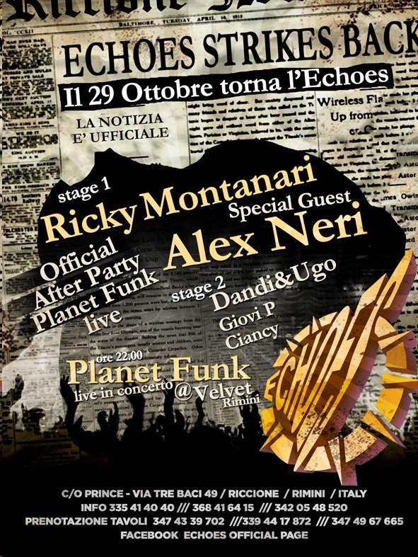 Echoes presents Ricky Montanari, Alex Neri - Página trasera
