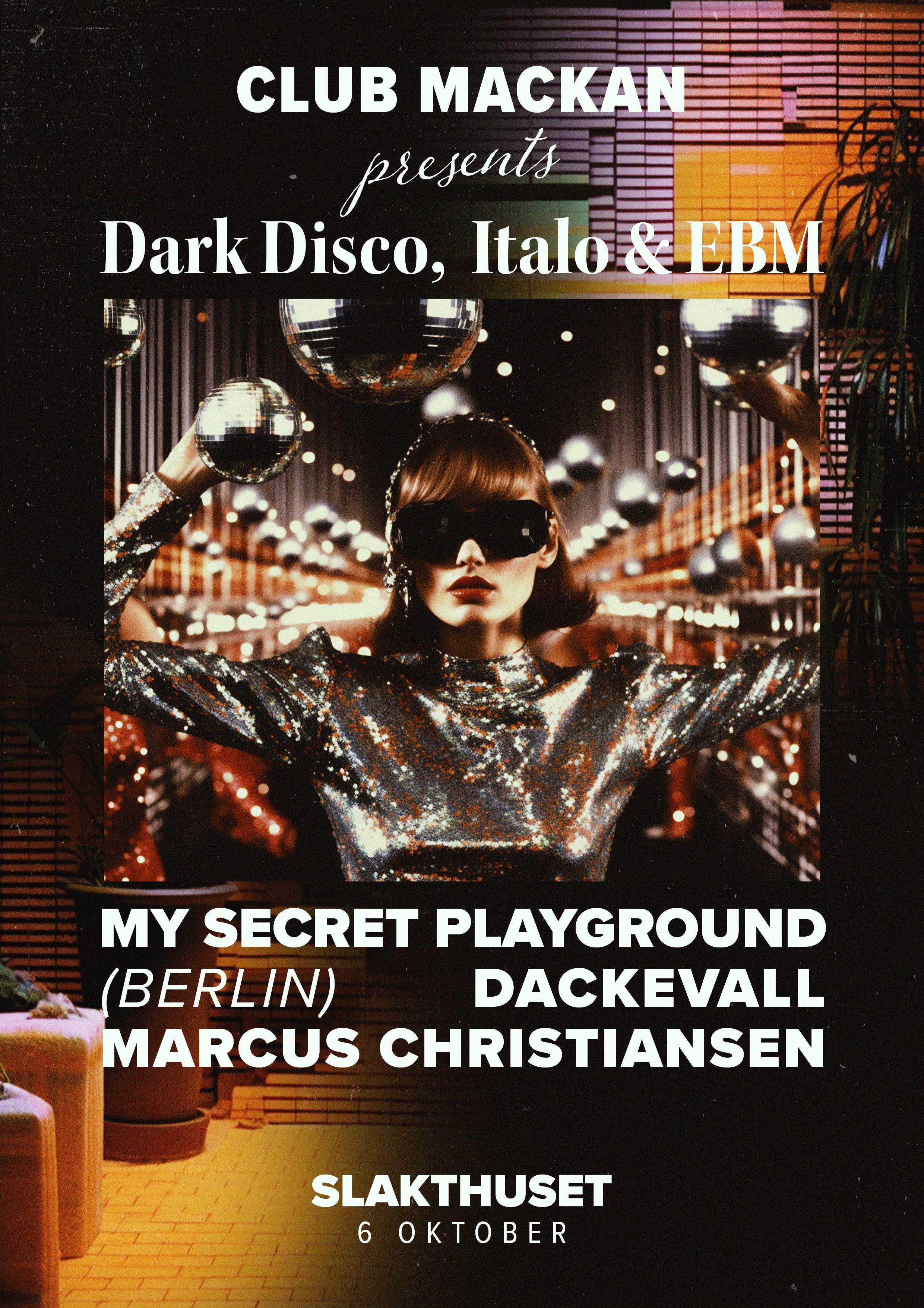 CLUB MACKAN presents: Dark Disco, Italo & EBM - Página trasera