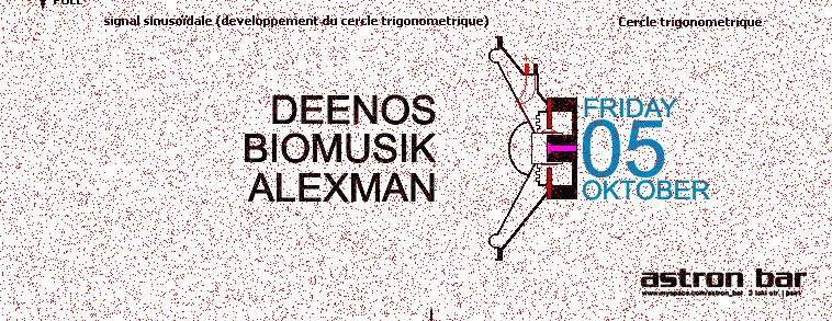 Deenos - Biomusik - Alexman - フライヤー表