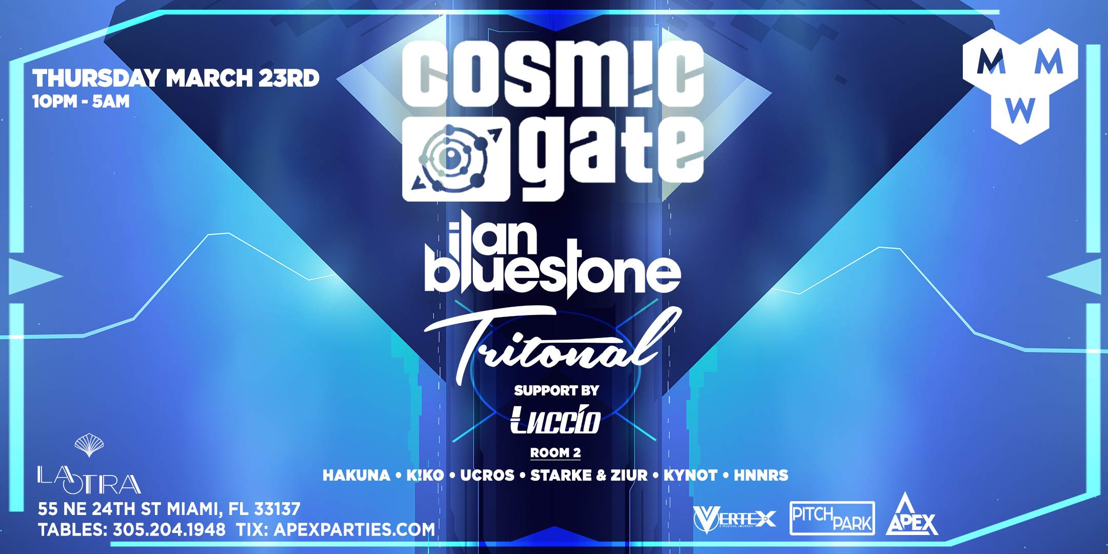 Cosmic Gate, iLan Bluestone & Tritonal at La Otra - フライヤー表