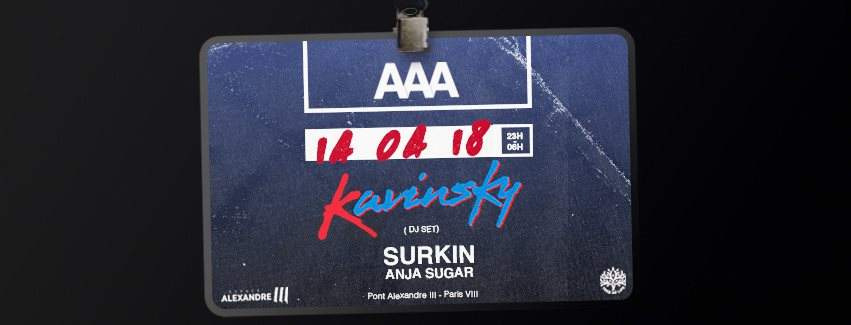 AAA: Kavinsky - フライヤー表