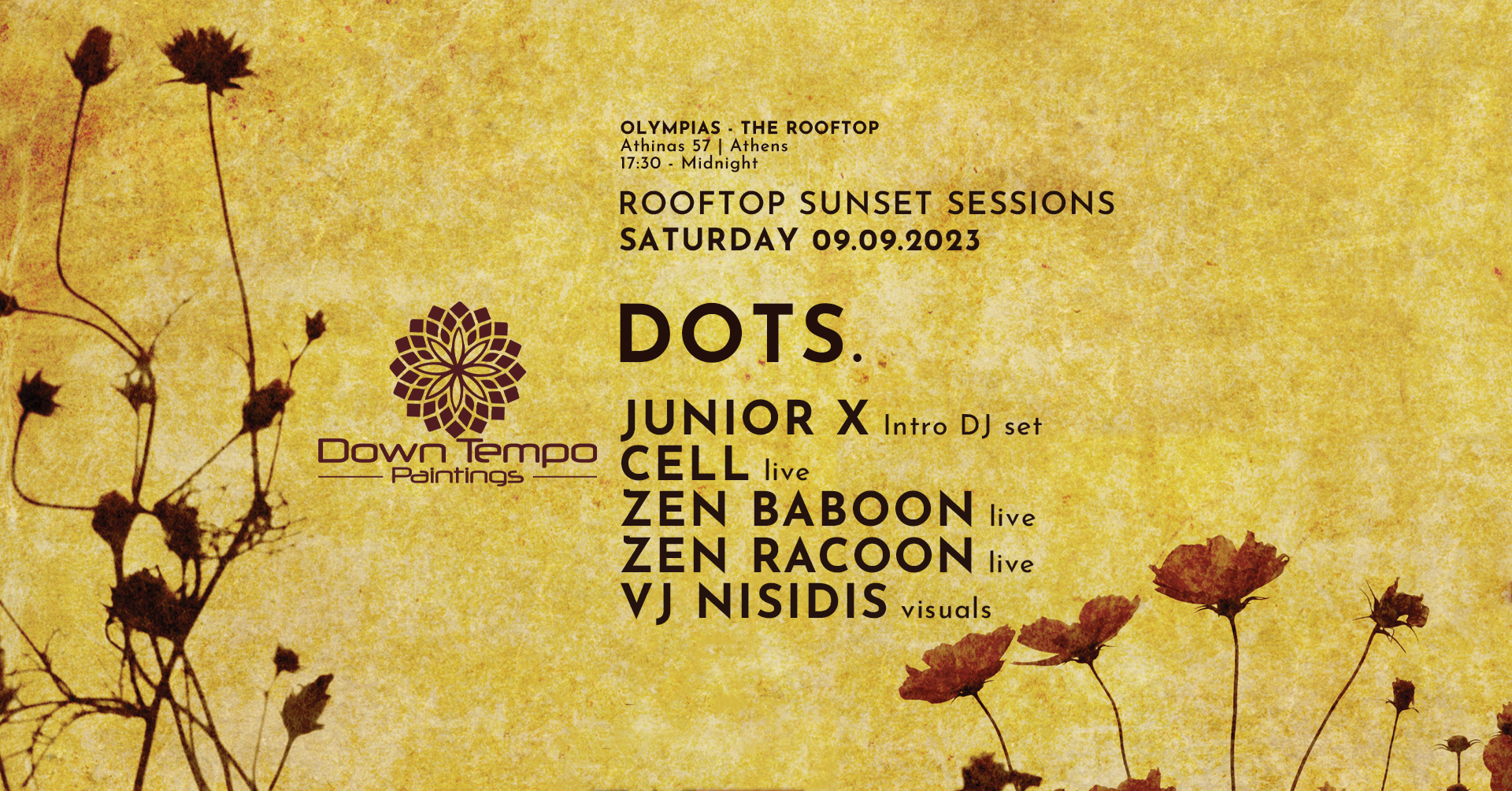 DOTS. - Cell & ZEN Baboon Live // Rooftop Sunset Session - フライヤー裏