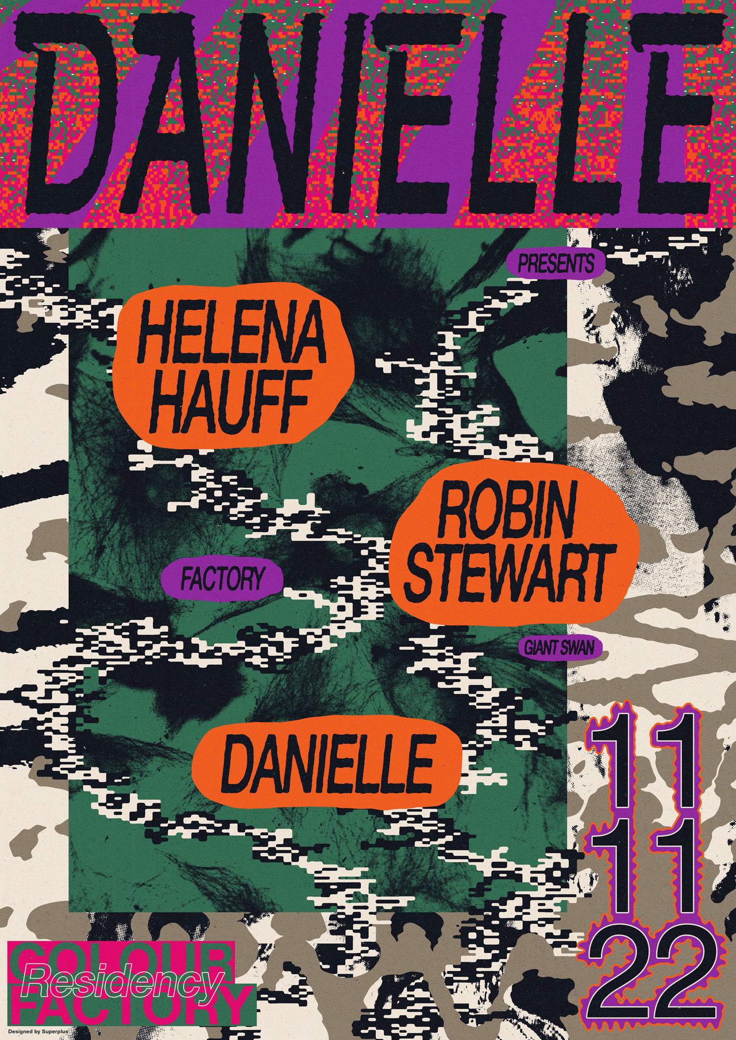 Danielle presents: Helena Hauff & Robin Stewart - フライヤー表