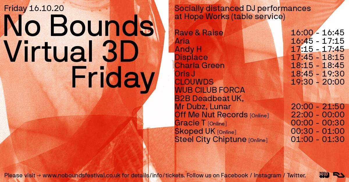 No Bounds 2020 Friday 16th October - フライヤー表