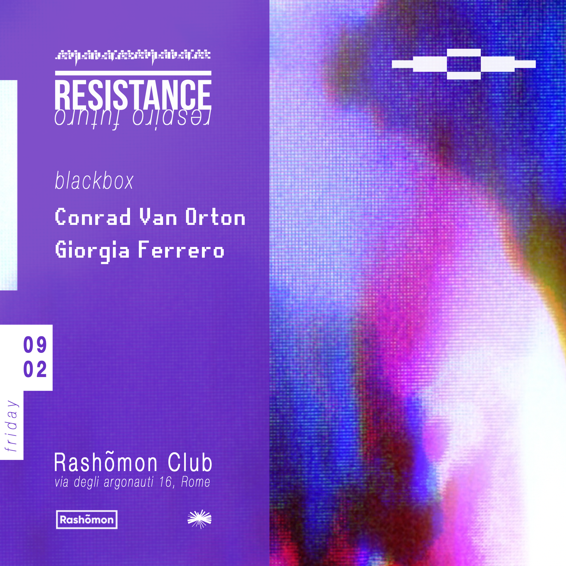 Resistance: Conrad Von Orton, Giorgia Ferrero - フライヤー裏