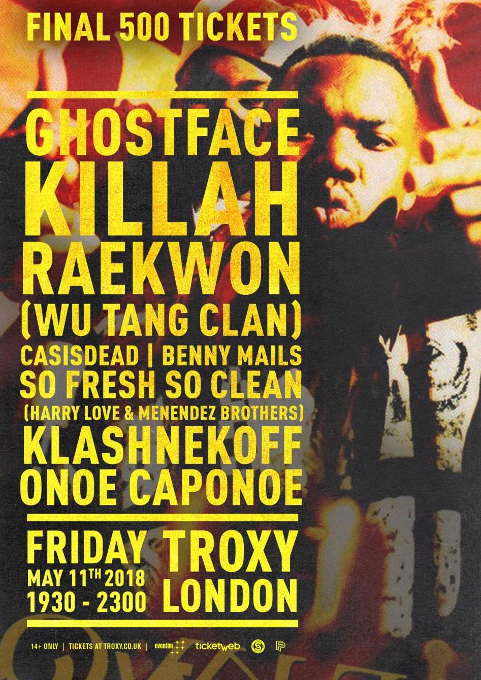 Ghostface Killah & Raekwon (Wu Tang Clan) Live in London at Troxy