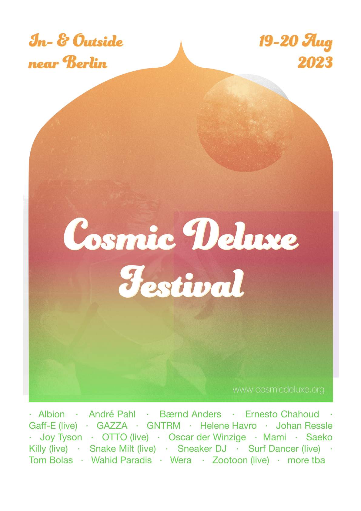 Cosmic deluxe festival - Página frontal