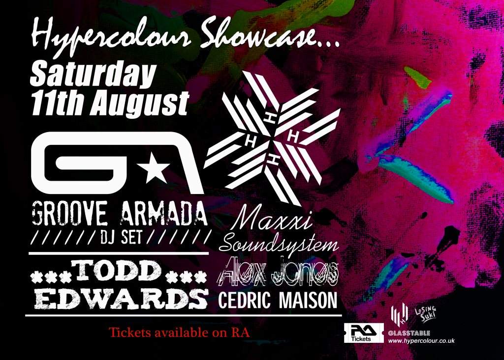 Hypercolour Showcase Starring Groove Armada, Todd Edwards & Maxxi Soundsystem - フライヤー表
