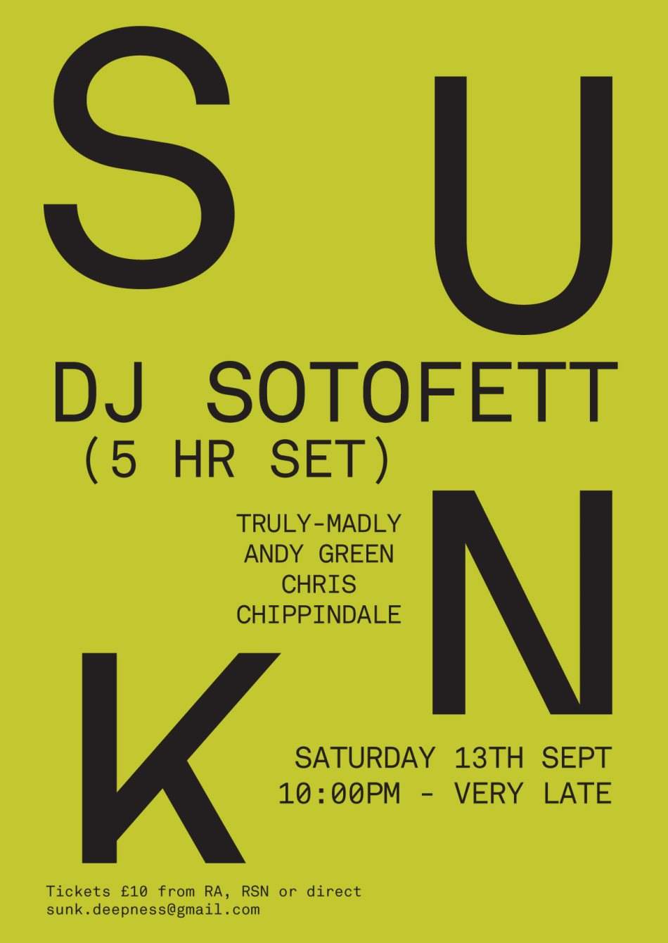 Sunk with DJ Sotofett (5 Hour set) - Página frontal