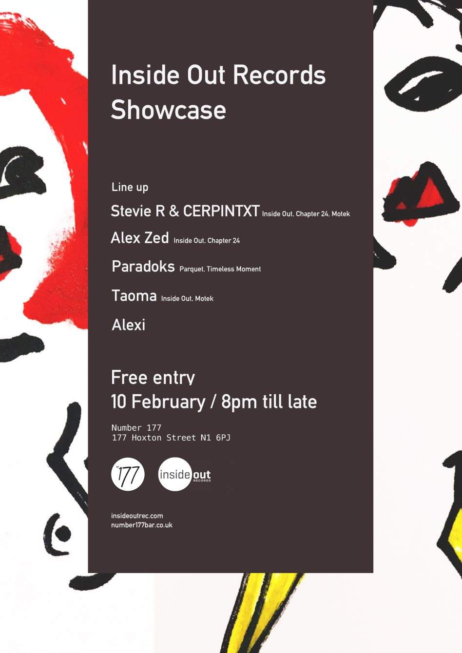 Inside Out Records Showcase em Number 177 Bar, London