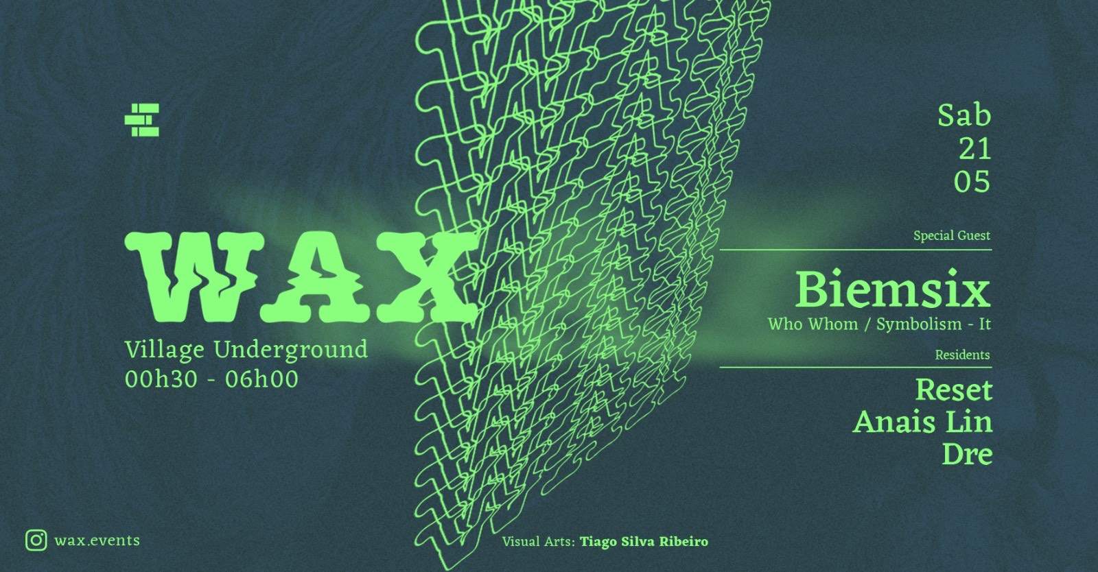 WAX: Biemsix + Reset + Anais Lin + Dre - Página frontal