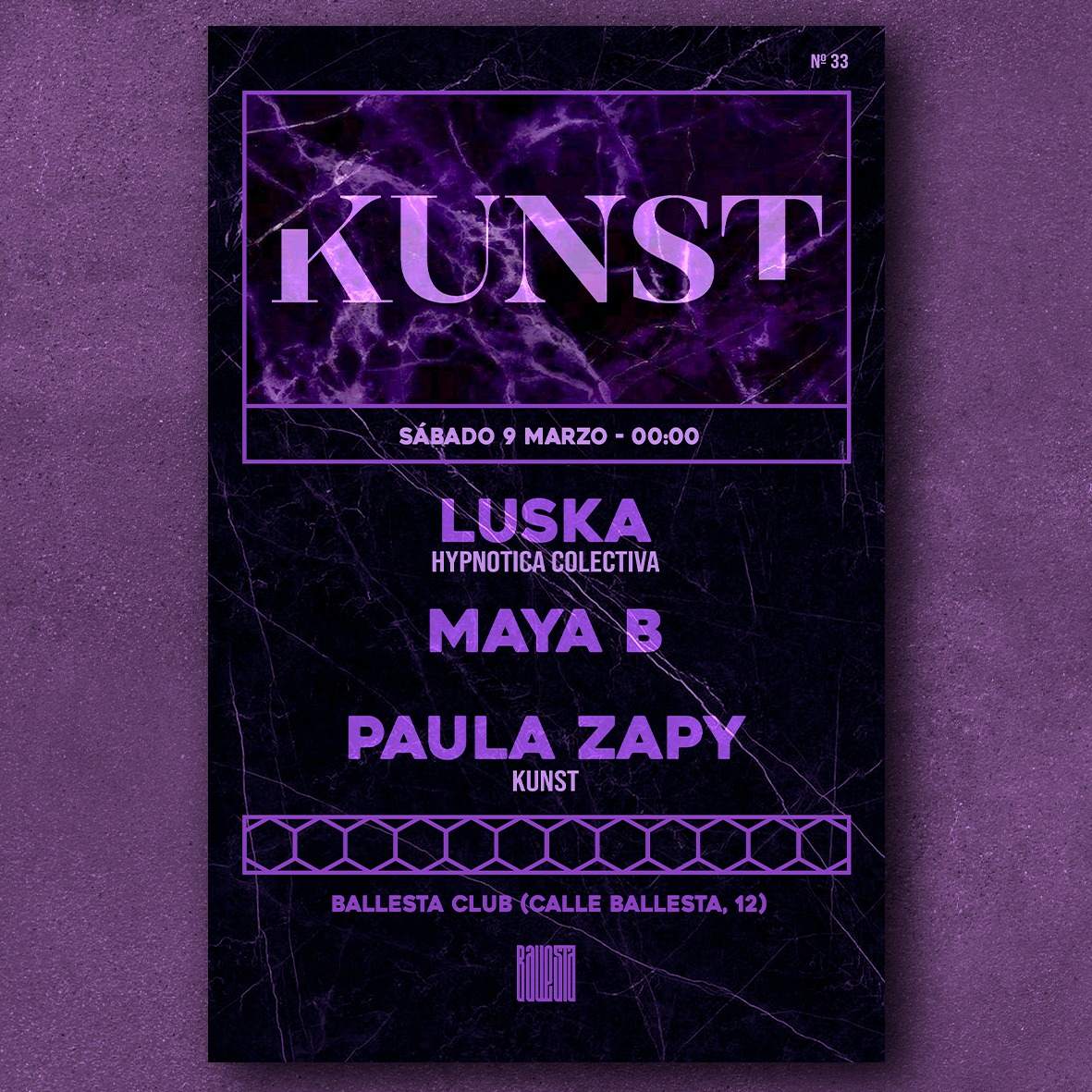 KUNST: Luska + Maya B + PAULA ZAPY - Página frontal