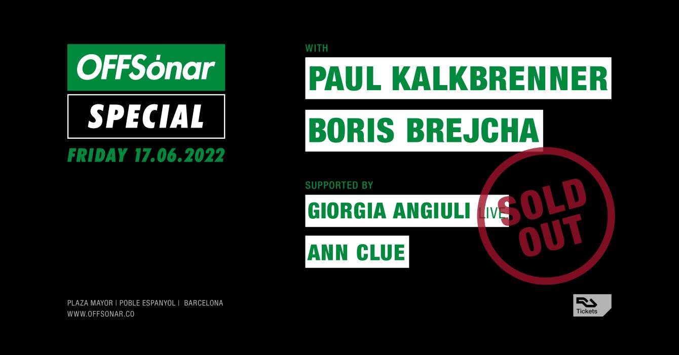 **SOLD OUT** OFFSónar Special with Paul Kalkbrenner / Boris Brejcha - Página frontal