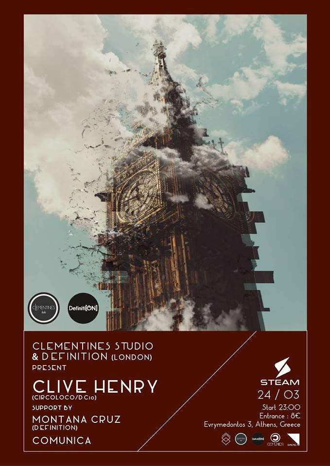CLM Studio & Definition present Clive Henry & Montana Cruz - Página frontal