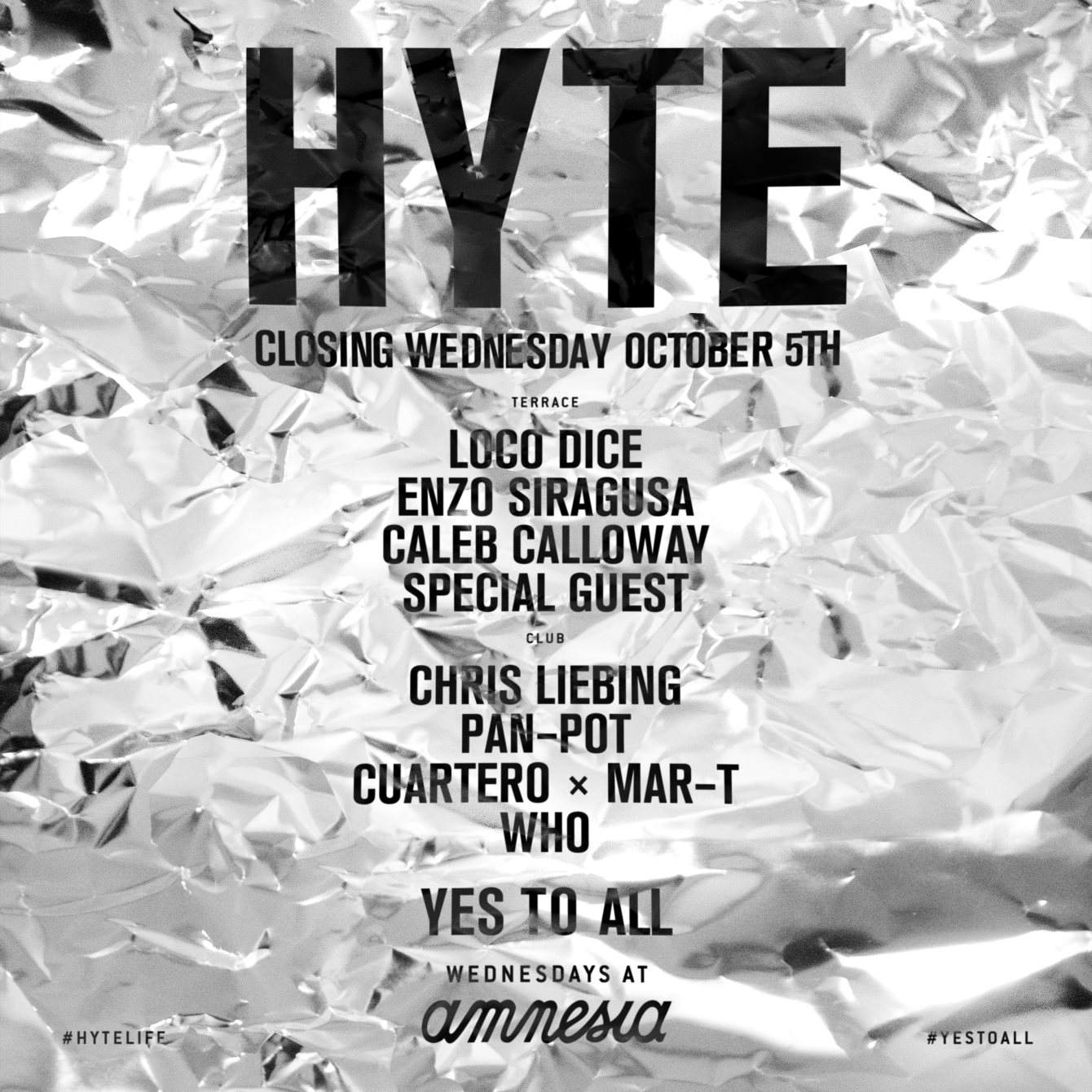 Hyte Closing Party - フライヤー表