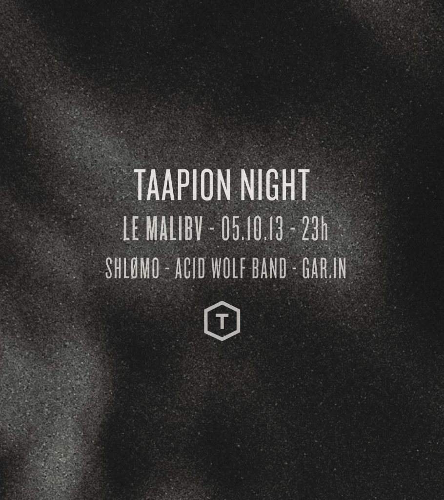 Taapion Night w/ Shlømo, Acid Wolf Band & Gar.In - Página frontal