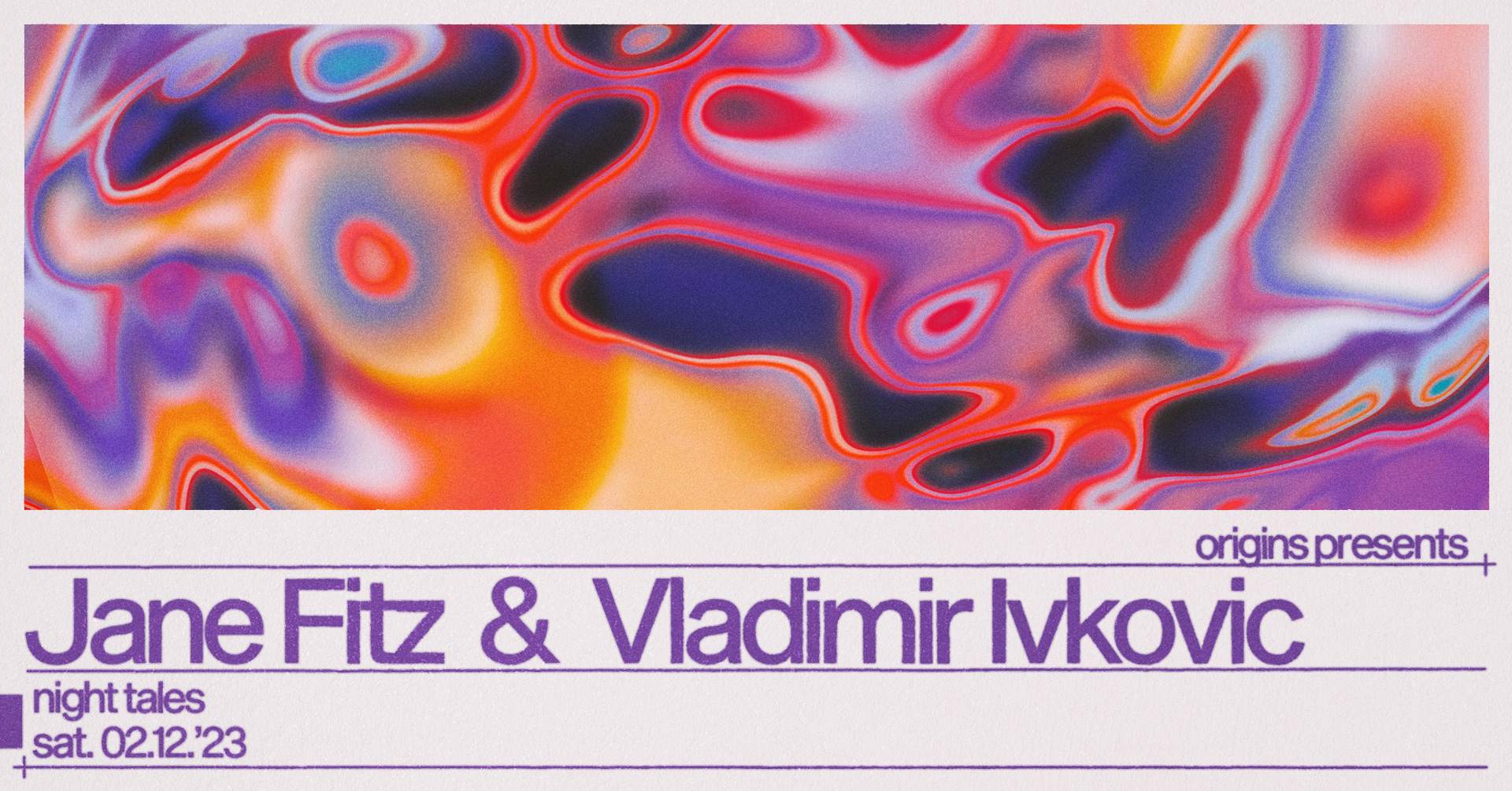 Origins: Jane Fitz & Vladimir Ivkovic (All Night Long) - フライヤー表