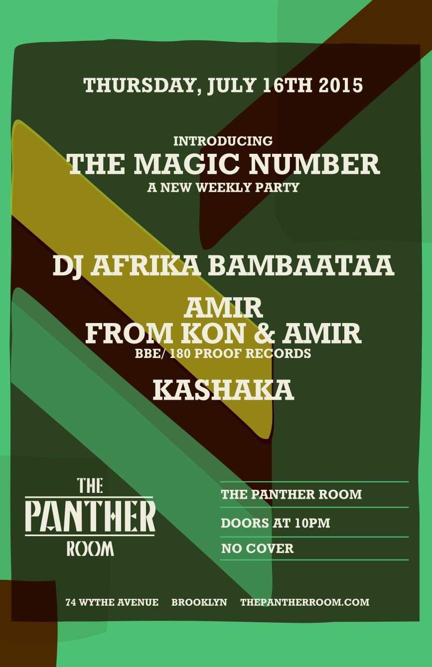 The Magic Number - DJ Afrika Bambaataa/ Amir From Kon & Amir/ Kashaka in The Panther Room - Página frontal