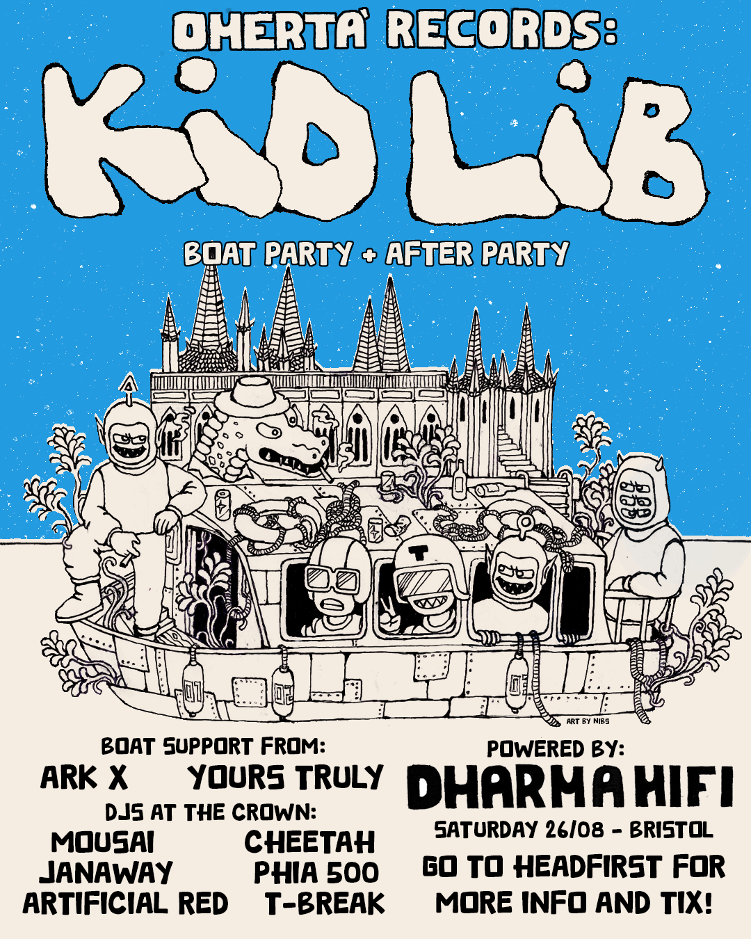 Kid Lib Boat Party + Afters - フライヤー表